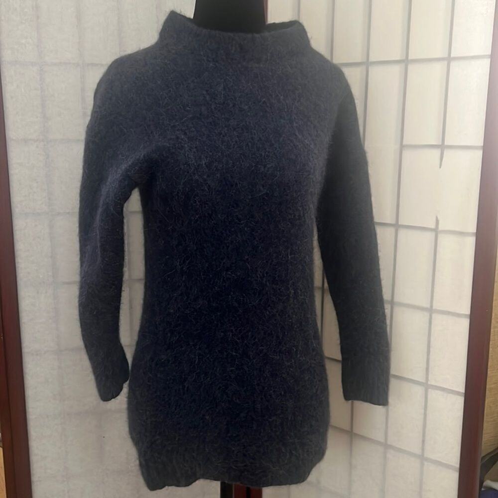 COS‎ ALPACA BLEND BLUE FITTED SWEATER SIZE XS